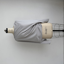 【天然素材・綿麻】アートシルエットニット　pale gray(ペールグレー) 12枚目の画像