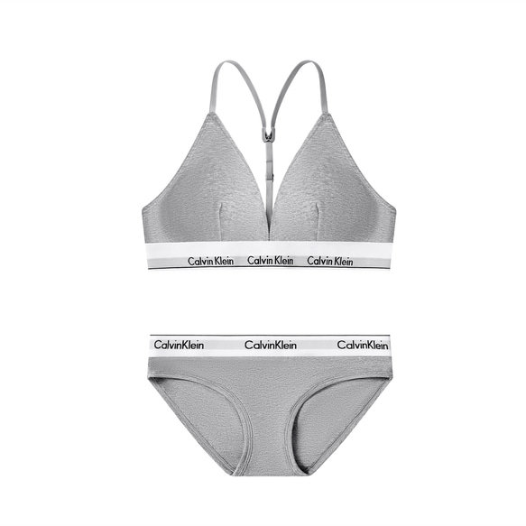Calvin Klein カルバンクライン　ブラ&ショーツ / 上下セット 灰色　Mサイズ 3枚目の画像