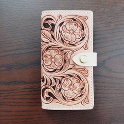 システム手帳 薔薇 バイブルサイズ カービング 薔薇 手帳 王様とゆ