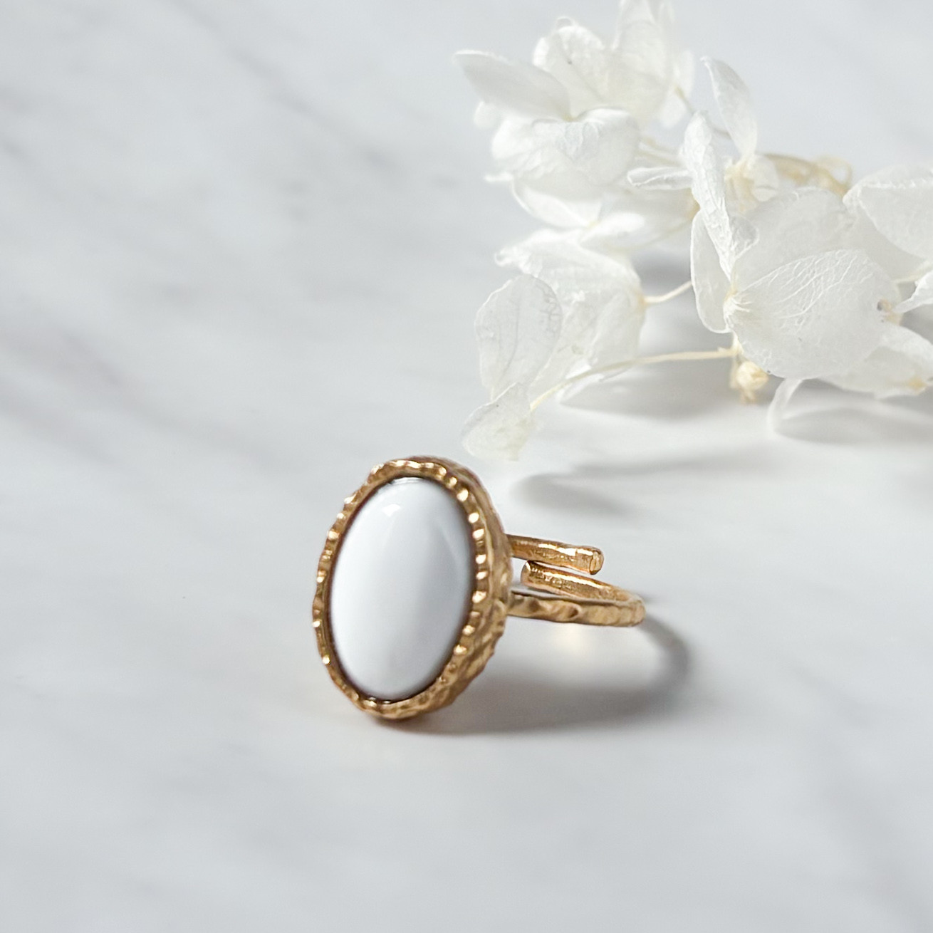 ホワイトオニキス／ドラジェリング