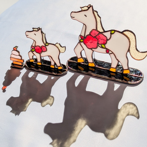 ○来年の干支 うま年 × お正月 × ユニコーン 80s US グラスマスターズ