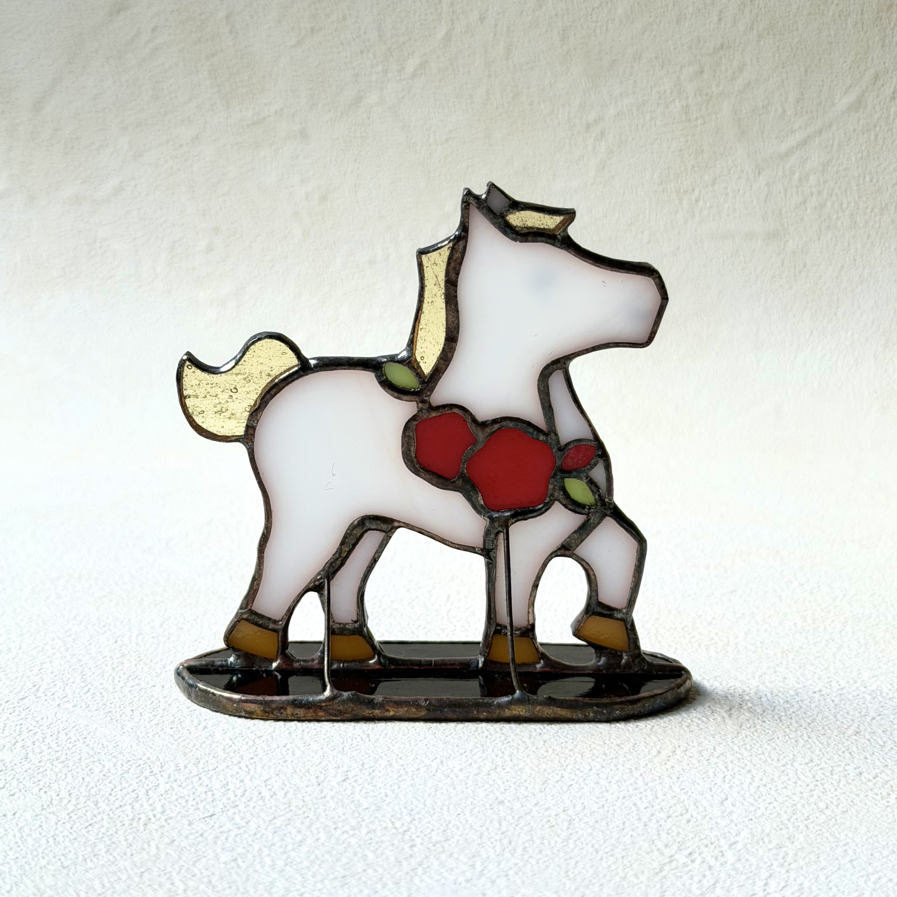 2026年の干支、ステンドグラス、干支の置物(小）、午　うま