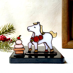 2026年の干支、ステンドグラス、干支の置物(小）、午 うま その他