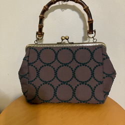 ミナペルホネン　がま口　バンブーバッグ　着物バッグ　浴衣バッグ　ウィリアムモリス ミナペルホネン がま口 バンブーバッグ 着物バッグ 浴衣バッグ