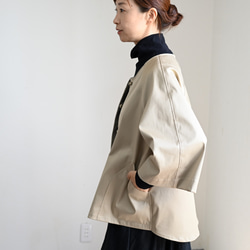 ストレッチコットンジャケット：ライトベージュ 8枚目の画像