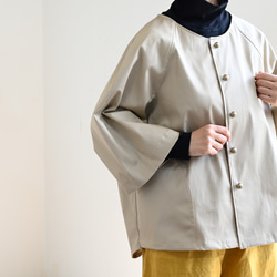 ストレッチコットンジャケット：ライトベージュ 5枚目の画像