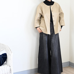 ストレッチコットンジャケット：ライトベージュ 10枚目の画像