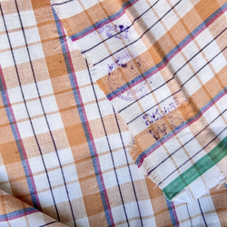 カディ　ルンギ【F】/125cm×200cm/手紡ぎ手織り布/インド 9枚目の画像