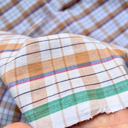 カディ　ルンギ【F】/125cm×200cm/手紡ぎ手織り布/インド 1枚目の画像