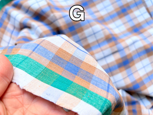 カディ　ルンギ【G】/125cm×200cm/手紡ぎ手織り布/インド 5枚目の画像