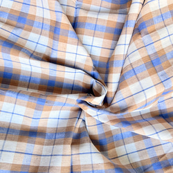 カディ　ルンギ【G】/125cm×200cm/手紡ぎ手織り布/インド 3枚目の画像