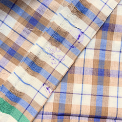 カディ　ルンギ【G】/125cm×200cm/手紡ぎ手織り布/インド 13枚目の画像