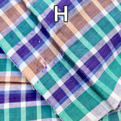 カディ　ルンギ【H】/125cm×200cm/手紡ぎ手織り布/インド 12枚目の画像