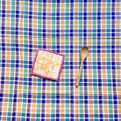 カディ　ルンギ【H】/125cm×200cm/手紡ぎ手織り布/インド 2枚目の画像