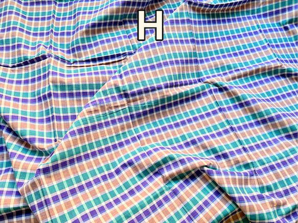 カディ　ルンギ【H】/125cm×200cm/手紡ぎ手織り布/インド 4枚目の画像