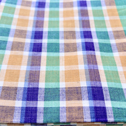 カディ　ルンギ【H】/125cm×200cm/手紡ぎ手織り布/インド 9枚目の画像