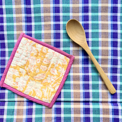 カディ　ルンギ【H】/125cm×200cm/手紡ぎ手織り布/インド 5枚目の画像