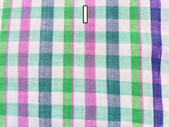 カディ　ルンギ【I】/125cm×200cm/手紡ぎ手織り布/インド 1枚目の画像