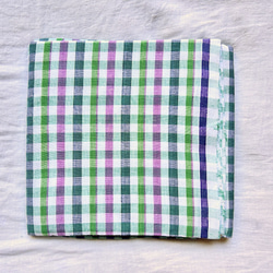 カディ　ルンギ【I】/125cm×200cm/手紡ぎ手織り布/インド 4枚目の画像