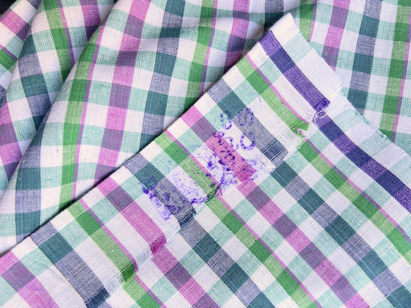 カディ　ルンギ【I】/125cm×200cm/手紡ぎ手織り布/インド 11枚目の画像