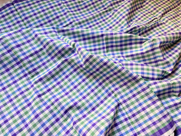 カディ　ルンギ【J】/125cm×200cm/手紡ぎ手織り布/インド 5枚目の画像