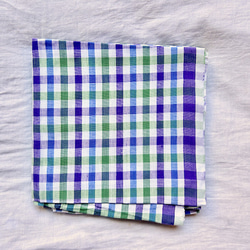 カディ　ルンギ【J】/125cm×200cm/手紡ぎ手織り布/インド 6枚目の画像