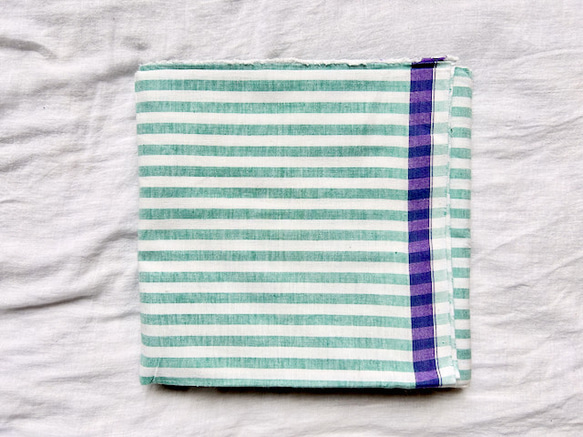 カディ　ルンギ【L】/125cm×200cm/手紡ぎ手織り布/インド 9枚目の画像