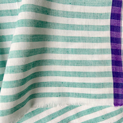 カディ　ルンギ【L】/125cm×200cm/手紡ぎ手織り布/インド 4枚目の画像