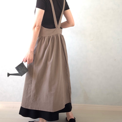 ふんわりエアリー　ヴィンテージソフト加工　クロスエプロン 7枚目の画像
