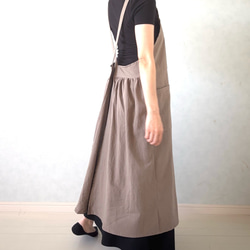 ふんわりエアリー　ヴィンテージソフト加工　クロスエプロン 4枚目の画像