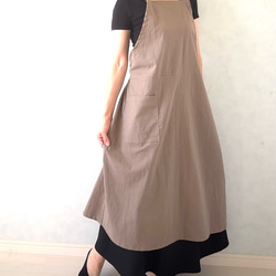 ふんわりエアリー　ヴィンテージソフト加工　クロスエプロン 8枚目の画像