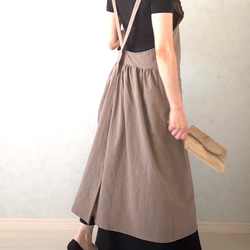 ふんわりエアリー　ヴィンテージソフト加工　クロスエプロン 10枚目の画像