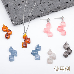 A5990  18個 樹脂チャーム  三連 多角形 グラデーション マーブル 樹脂パーツ     3x（6ヶ） 4枚目の画像