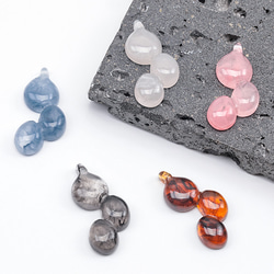 A5991  18個 樹脂チャーム 三連 楕円形 グラデーション マーブル 樹脂パーツ      3x（6ヶ） 3枚目の画像