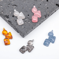 A5992  18個 樹脂チャーム 三連 幾何学 グラデーション マーブル 樹脂パーツ       3x（6ヶ） 3枚目の画像