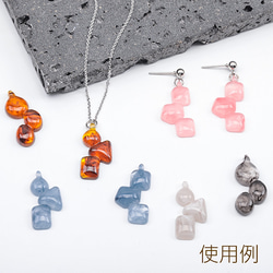 A5992  18個 樹脂チャーム 三連 幾何学 グラデーション マーブル 樹脂パーツ       3x（6ヶ） 4枚目の画像