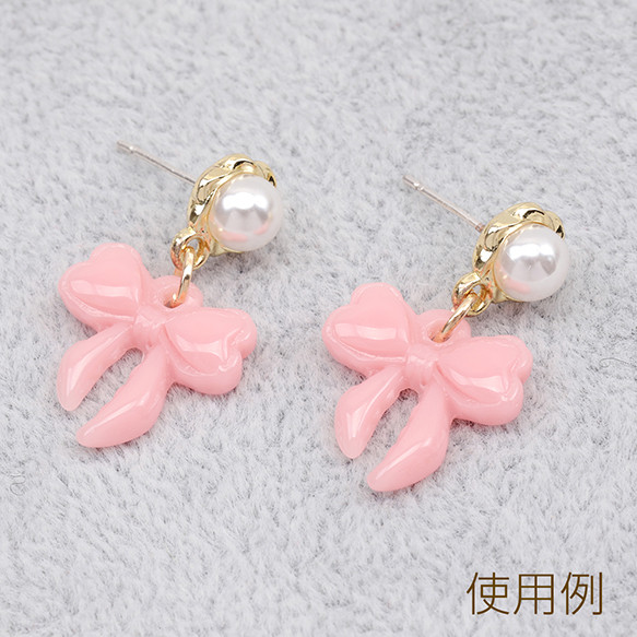 A5993  18個 樹脂チャーム 蝶々結び 可愛い シンプル リボンチャーム 約16×16mm      3x（6ヶ） 4枚目の画像