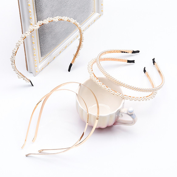 M15604 15個 カチューシャ金具 鉄製 シンプル ゴールド ロジウム ハンドメイド用 手芸 工作   3x（5ヶ） 4枚目の画像