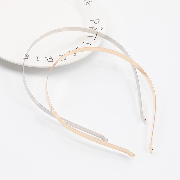 M15604 15個 カチューシャ金具 鉄製 シンプル ゴールド ロジウム ハンドメイド用 手芸 工作   3x（5ヶ） 2枚目の画像