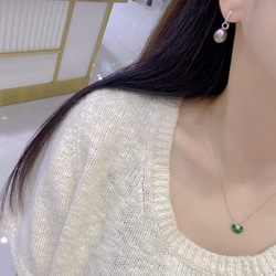 【高級】黒蝶真珠　ピアスk18　0902 6枚目の画像