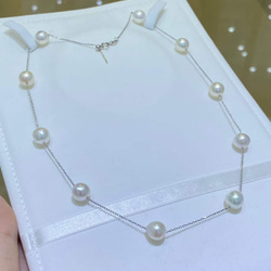 【高級】あこや真珠　ネックレスs925 2枚目の画像