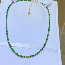 ツボライト&ルビーネックレスs925　2002 1枚目の画像