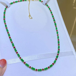 ツボライト&ルビーネックレスs925　2002 2枚目の画像