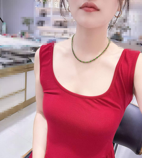 ツボライト&ルビーネックレスs925　2002 4枚目の画像