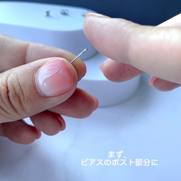 【3way】輝く CZダイヤ フラワー ピアス+淡水パール チャーム SET◆金属アレルギー対応 サージカルステンレス 10枚目の画像