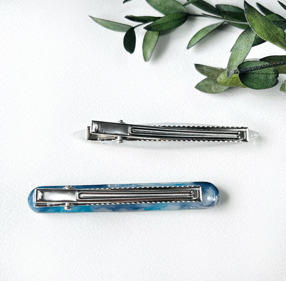 アートなレジンヘアクリップセット 7枚目の画像