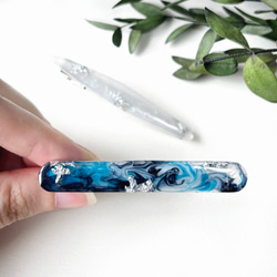 アートなレジンヘアクリップセット 2枚目の画像