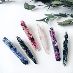 アートなレジンヘアクリップセット 5枚目の画像