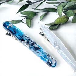 アートなレジンヘアクリップセット 3枚目の画像