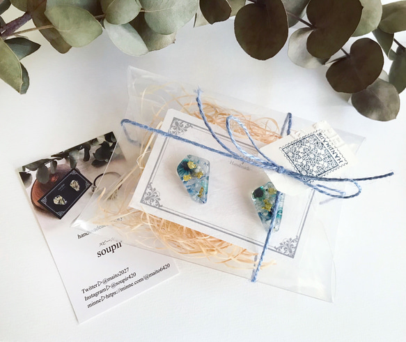 アートなレジンヘアクリップセット 9枚目の画像